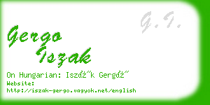 gergo iszak business card